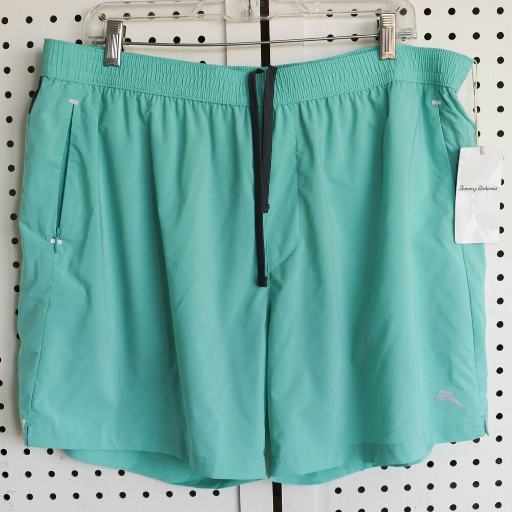 Tommy Bahama IslandZone Naples Circuit Swim Trunks Mens SIZE XL Aqua Blue